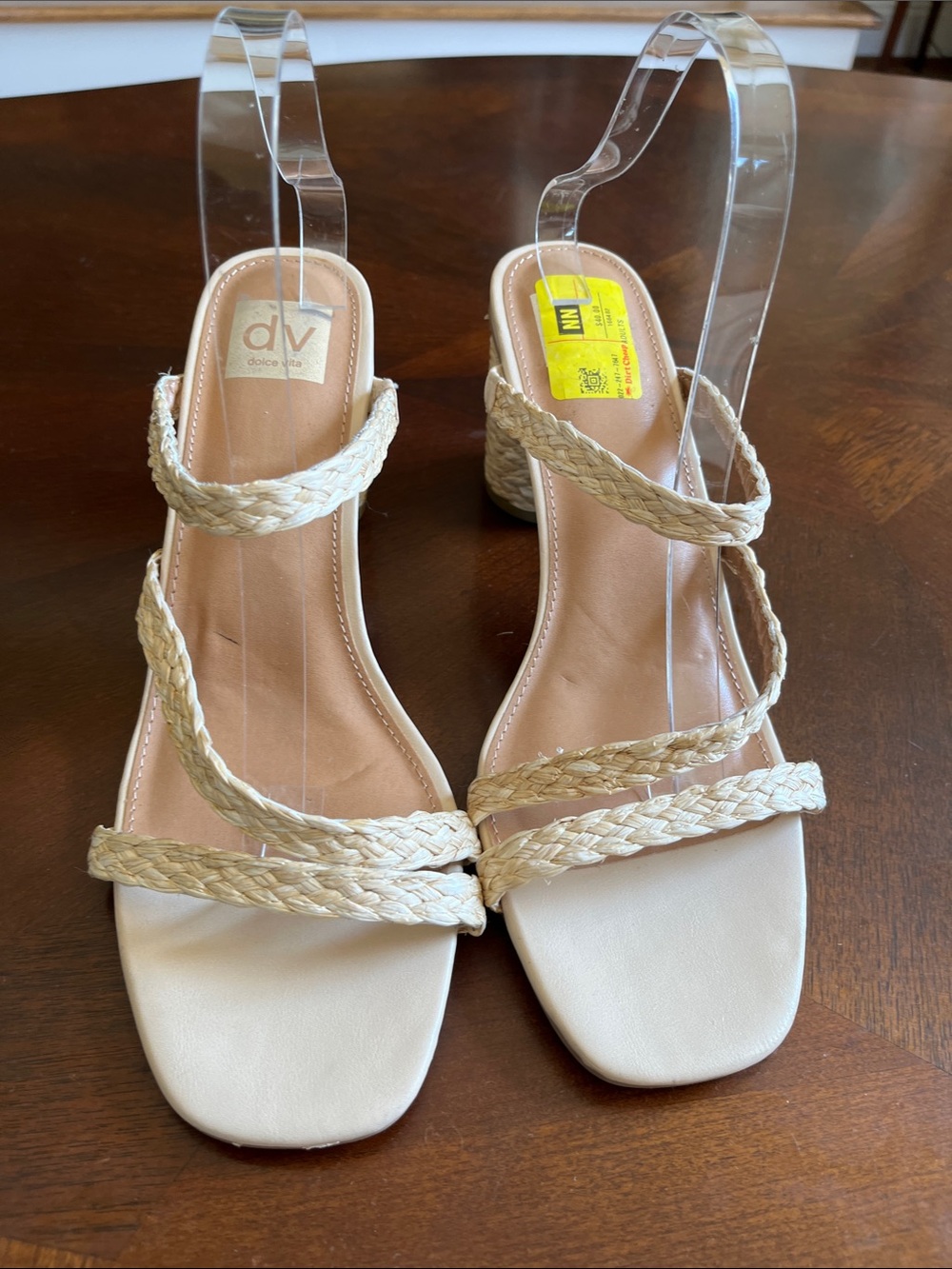 dv by Dolce Vita Cream Braided Strap Sandals